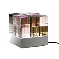 Cubelight MSCL 2 bordslampa klarglas/Rosa/Svart