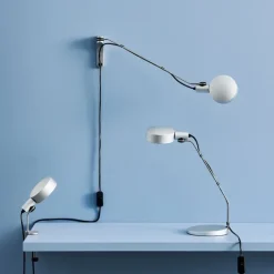 Cupola bordslampa clear anodised aluminium