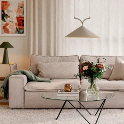 Curve 50 taklampa beige