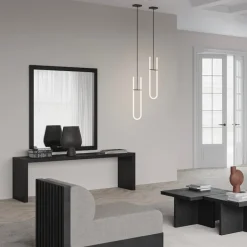 Curve taklampa Lamp bronze
