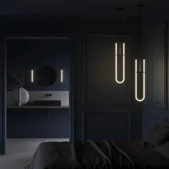 Curve taklampa Lamp bronze