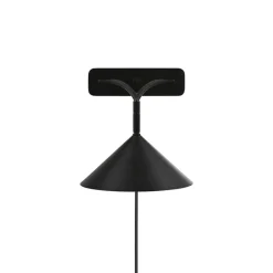 Curve vägglampa svart