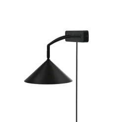 Curve vägglampa svart