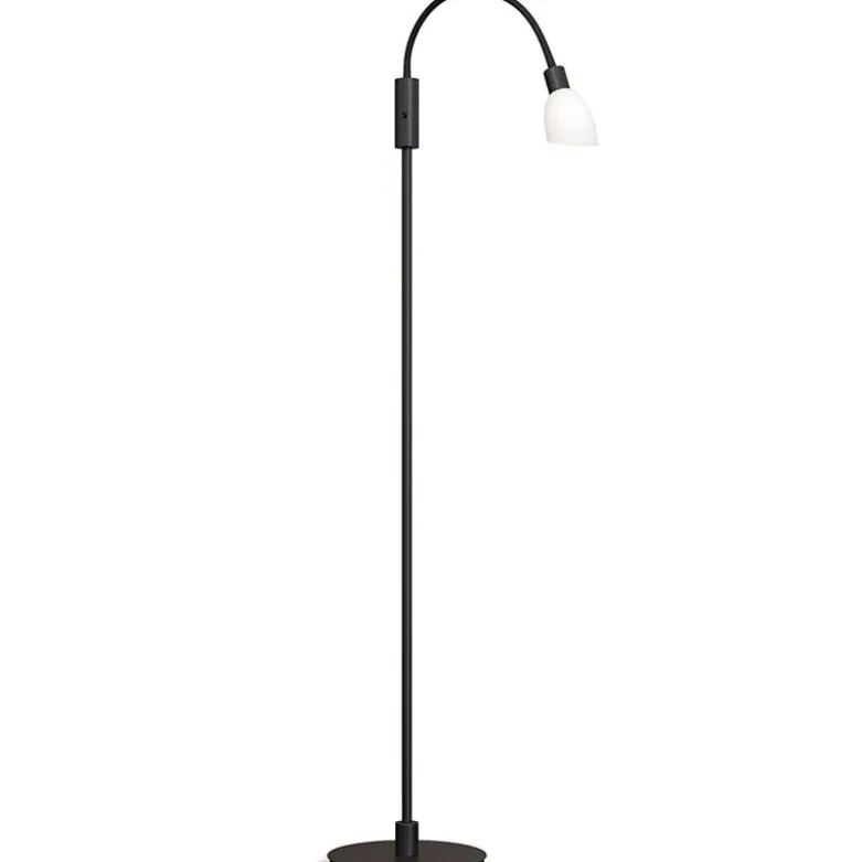 Cut enkel golvlampa svart