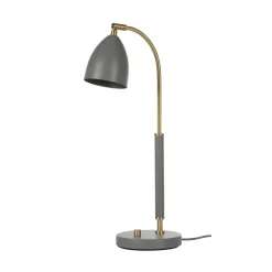 Deluxe Bordslampa varmgrå/mässing