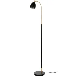 Deluxe golvlampa svart/mässing