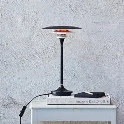 Diablo bordslampa mattsvart/ blankröd D200 G4, 5W LED