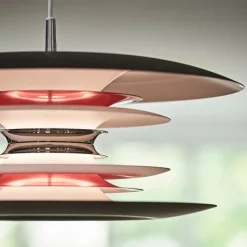 Diablo Ø500 taklampa svart/blankröd