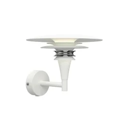 Diablo vägglampa mattvit/krom