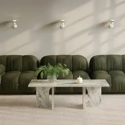 Diablo vägglampa mattvit/krom