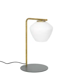 DK bordslampa råmässing/matt opalglas