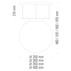 DMB 26 Bauhaus Ø35 plafond nickel/opalglas