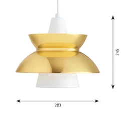 Doo-Wop Taklampa brass