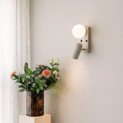 Doppio vägglampa beige/vit