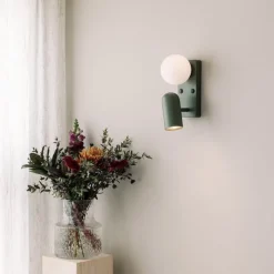 Doppio vägglampa grön/vit