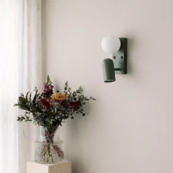 Doppio vägglampa grön/vit