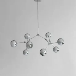 Drop chandelier taklampa Globe Mini chrome