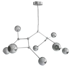 Drop chandelier taklampa Globe chrome