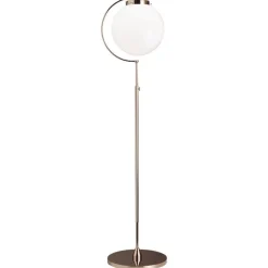 DSL 23 Bauhaus golvlampa nickel/opalglas