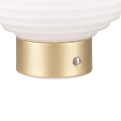 Earl portabel bordslampa mässing/vit