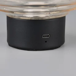 Earl portabel bordslampa svart/bärnsten