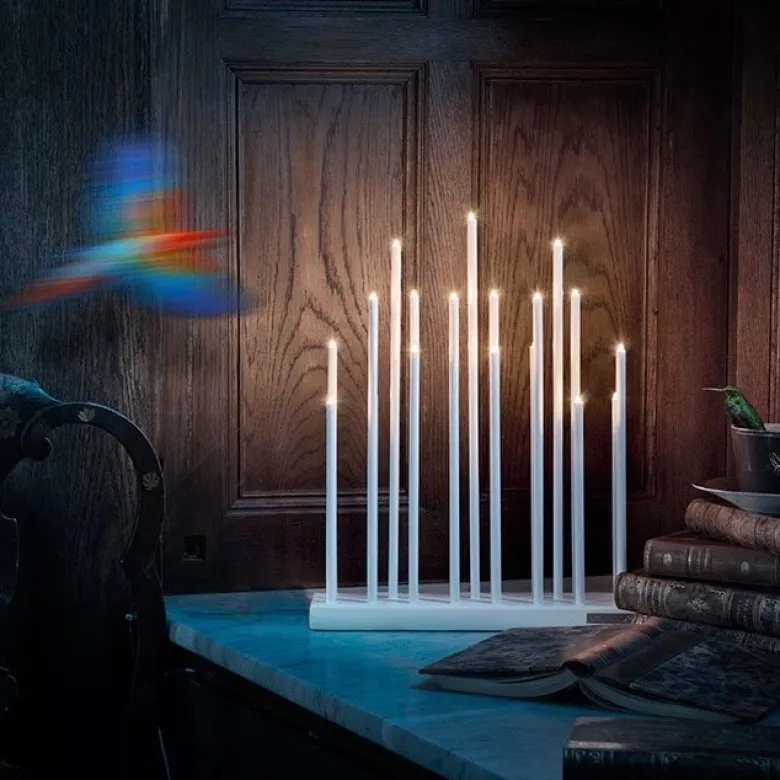 Elflugan Grande ljusstake kolsvart
