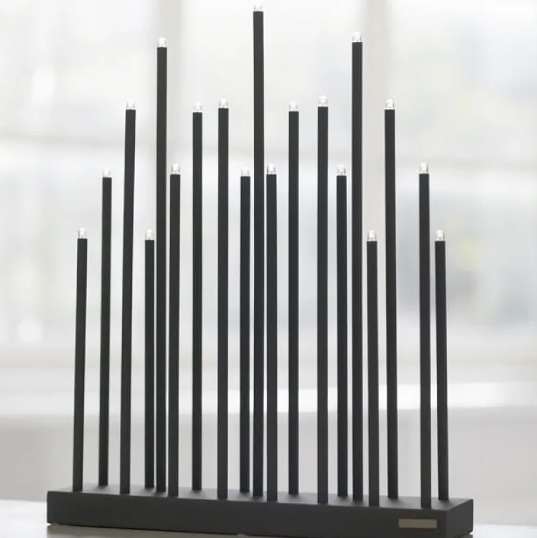Elflugan Grande ljusstake kolsvart