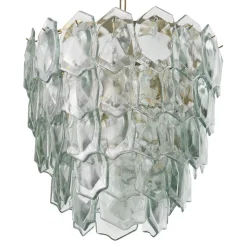 Elias Chandelier taklampa Antik mässing/klasglas