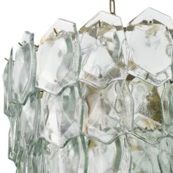 Elias Chandelier taklampa Antik mässing/klasglas