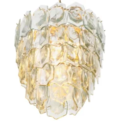 Elias Chandelier taklampa Antik mässing/klasglas