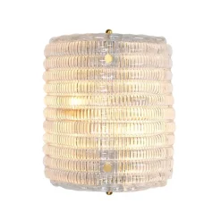 Elix Vägglampa Antik mässing/glas
