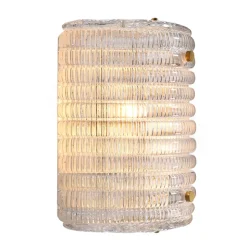 Elix Vägglampa Antik mässing/glas