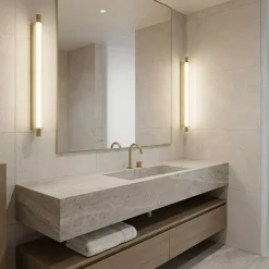 Elle vägglampa IP44 mässing