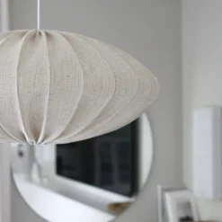 Ellipse Ø80 lampskärm linne natur