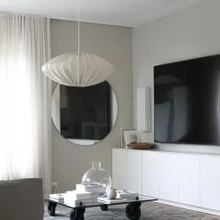 Ellipse Ø80 lampskärm linne natur