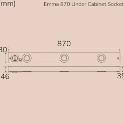 Emma 870 Socket Under Cabinet