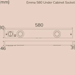 Emma 580 Socket Under Cabinet