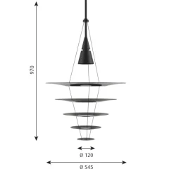 Enigma 545 taklampa black