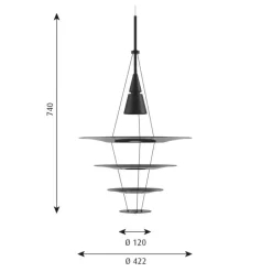 Enigma 425 taklampa black