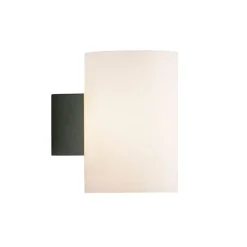 Evoke L vägglampa IP44 antracit/opal glas