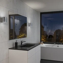 Evoke S vägglampa IP44 krom