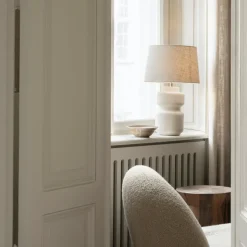 Evy lampfot Elfenbensvit