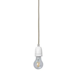 Fabric sladdställ ceramic socket 4m dark cashmere
