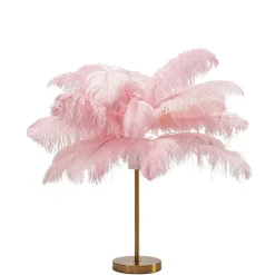 Feather Palm bordslampa rosa