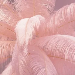 Feather Palm golvlampa rosa