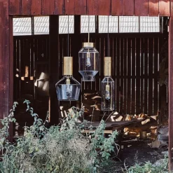 Fenomen taklampa stor råmässing/klart glas