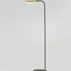 Ficus golvlampa matt guld/svart