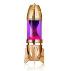 Fireflow koppar lavalampa värmeljus lila med rosa lava