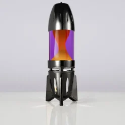 Fireflow svart lavalampa värmeljus lila med orange lava