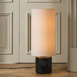 Florian 30 Golvlampa Vit bouclé/svart